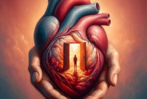 "Alessandro D’Avenia, nel suo libro «Cose che nessuno sa», spiega cosa è il «cuore del cuore». Per l’autore, il cuore del cuore è l’ultima delle stanze che compongono l’organo che ci tiene in vita, che pompa la vita nel nostro corpo. È la stanza dove nascono gioia e dolore, che «piangono le stesse lacrime, sono la madreperla della vita, e quel che conta nella vita è mantenere intatto quel pezzetto di cuore, così difficile da raggiungere, da ascoltare, da donare, perché lì tutto è vero»." Immagine generata con sistema di intelligenza artificiale Bing Image Creator.