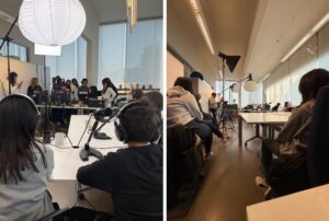 Lo studio della web radio "Il Pertini".