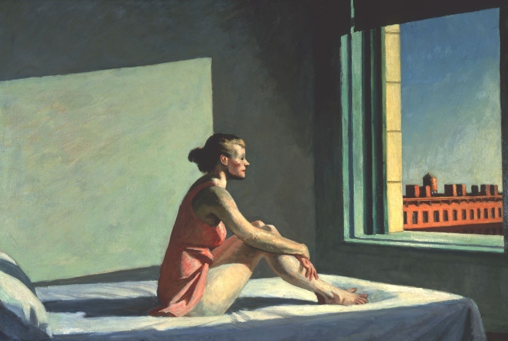 Sopra il dipinto Morning Sun di Edward Hopper.