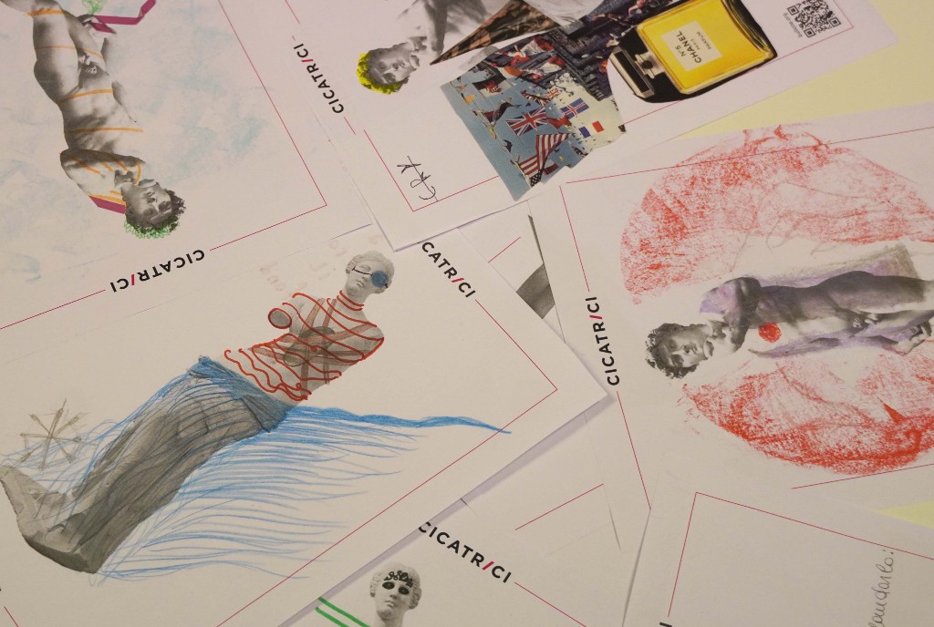 I B.Liver lavorano sui bozzetti della Venere di Milo e del David di Michelangelo.